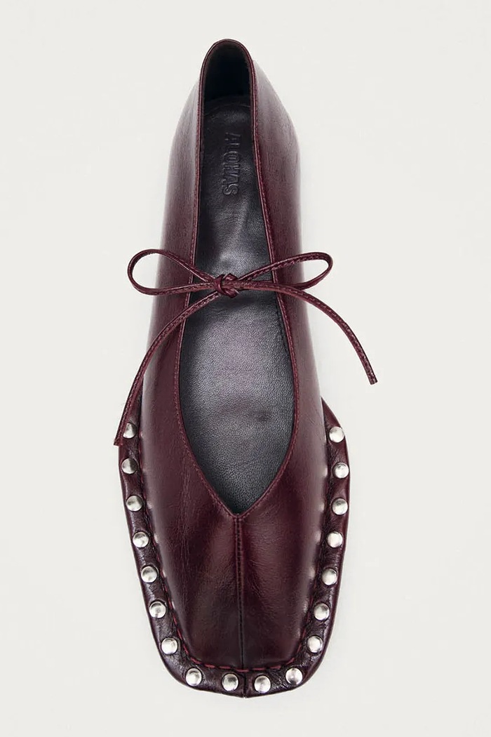 Obuv Alohas Baleríny kožené Sway S101480.01 burgundské