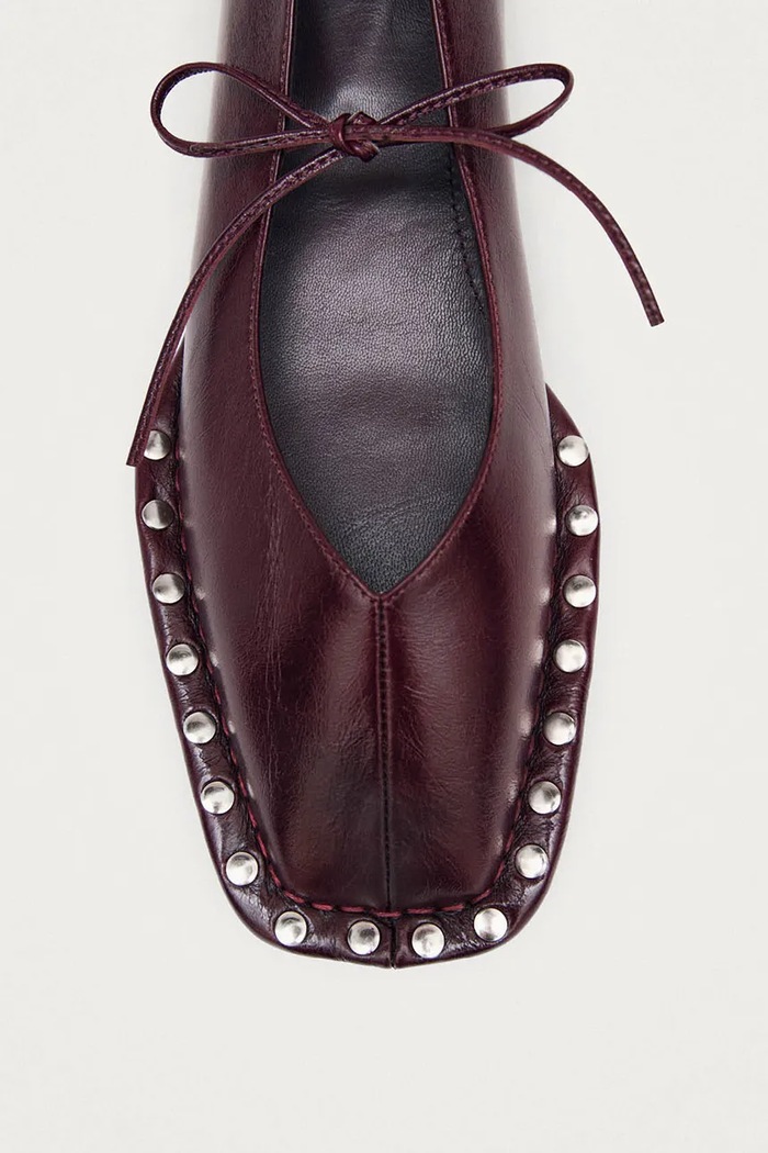 Baleríny kožené Sway Alohas S101480.01 burgundské