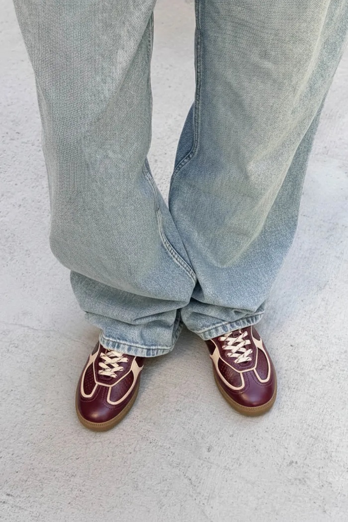 Tb.490 sneakers dámske kožené Alohas burgundské S101444.01