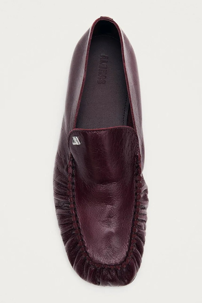 Alohas Mokasíny dámske kožené Gabe S101414.02 burgundské AW26