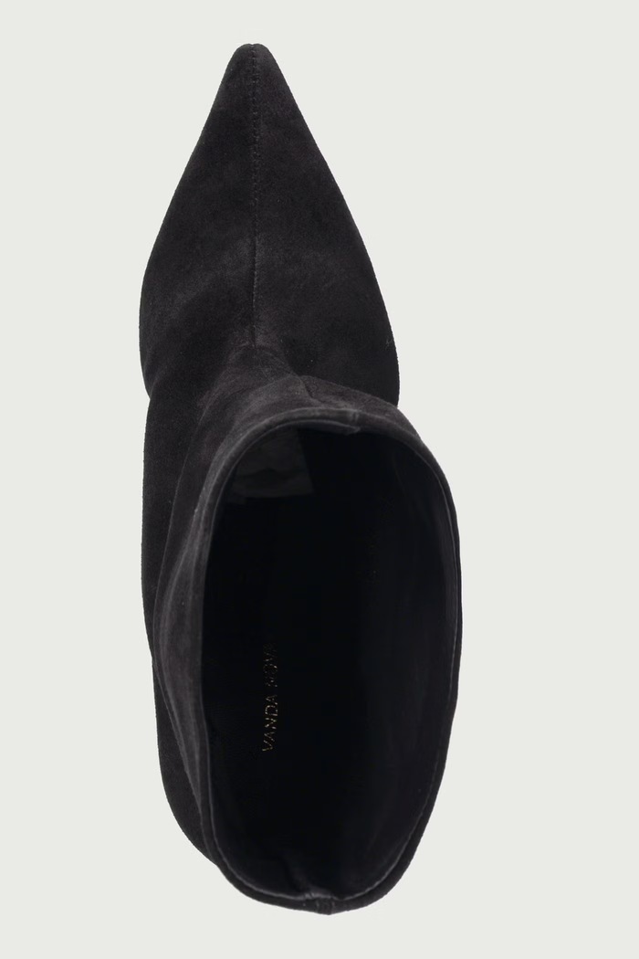 Botki damskie zamszowe Elena Ebony Black Vanda Novak Elena.Ebony.Black czarny