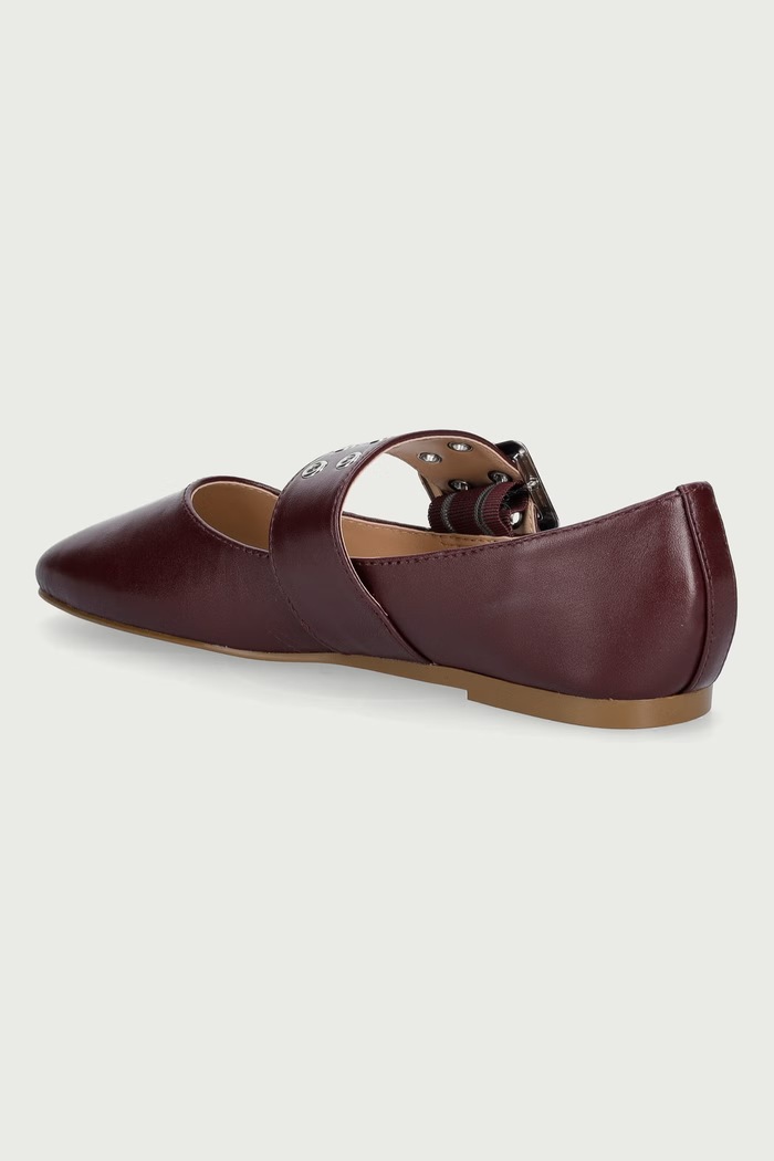 Obuwie Steve Madden Baleriny skórzane Atlantica 11004770.CL4 bordowy