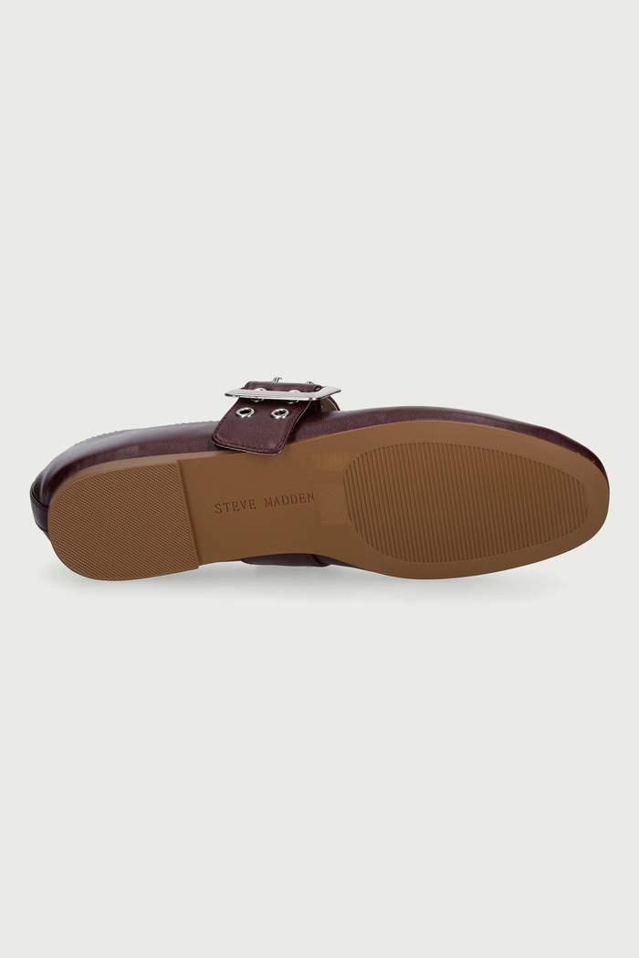 Baleriny skórzane Atlantica Steve Madden bordowy 11004770.CL4