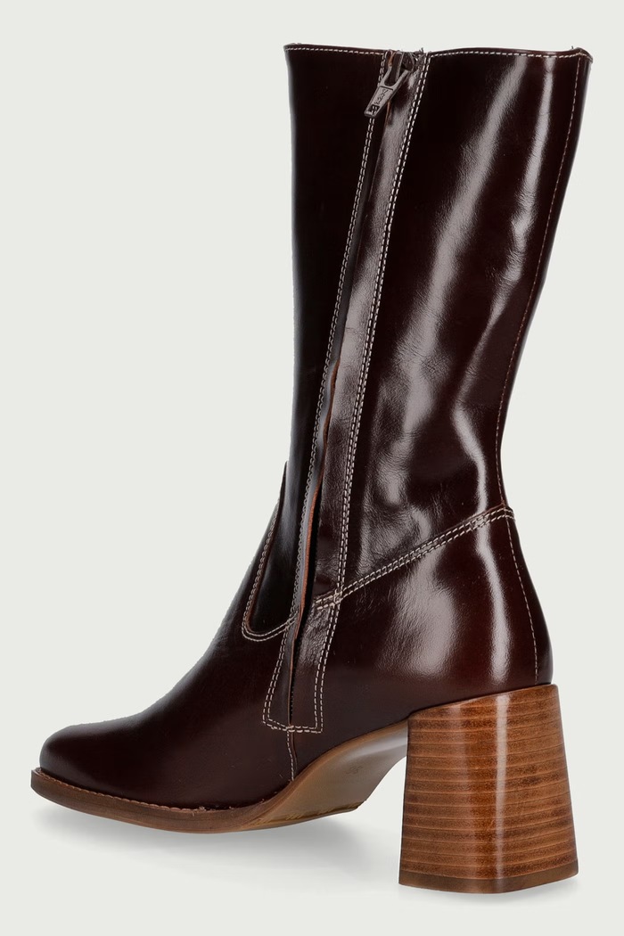 Obuwie Billi Bi Botki damskie skórzane Tan Marte Calf 85 B1313.085 brązowy