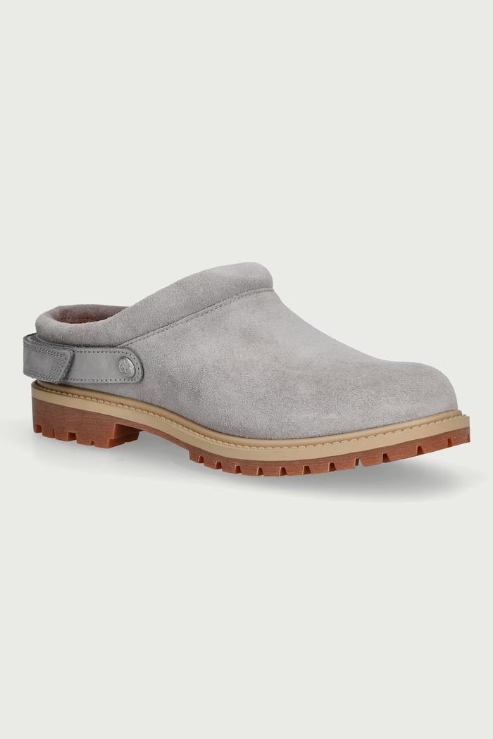 Timberland Premium Clog σαγιονάρες mules Γυναικείες σουέτ γκρί TB0A2PSBEJR1