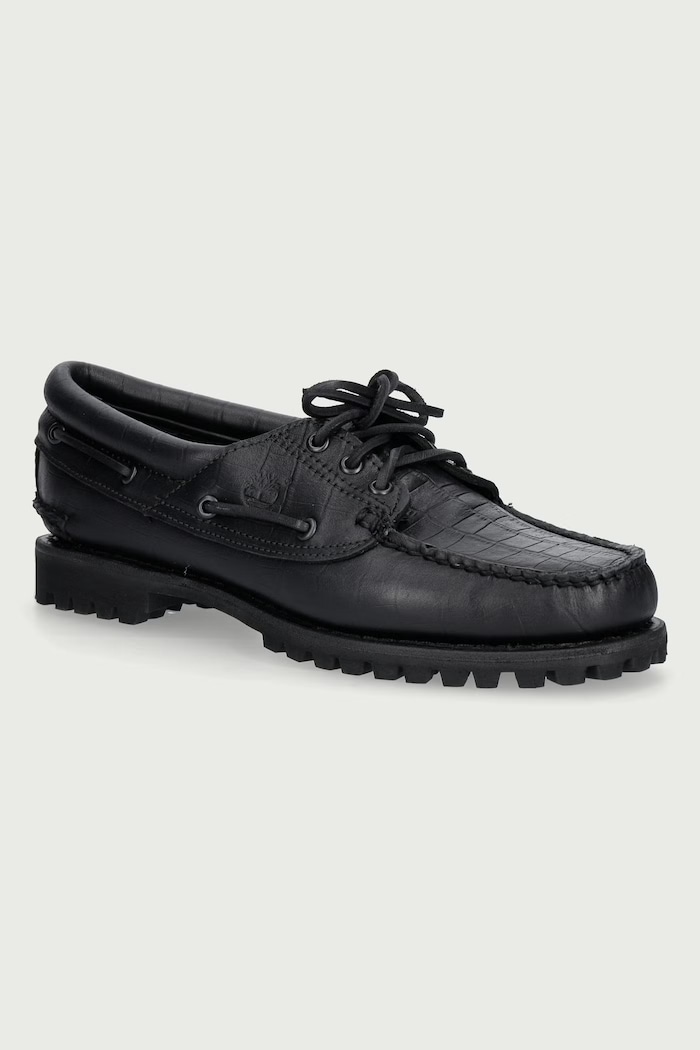 Timberland Authentic Boat mokasyny damskie skórzane czarny TB0A2GNVW021