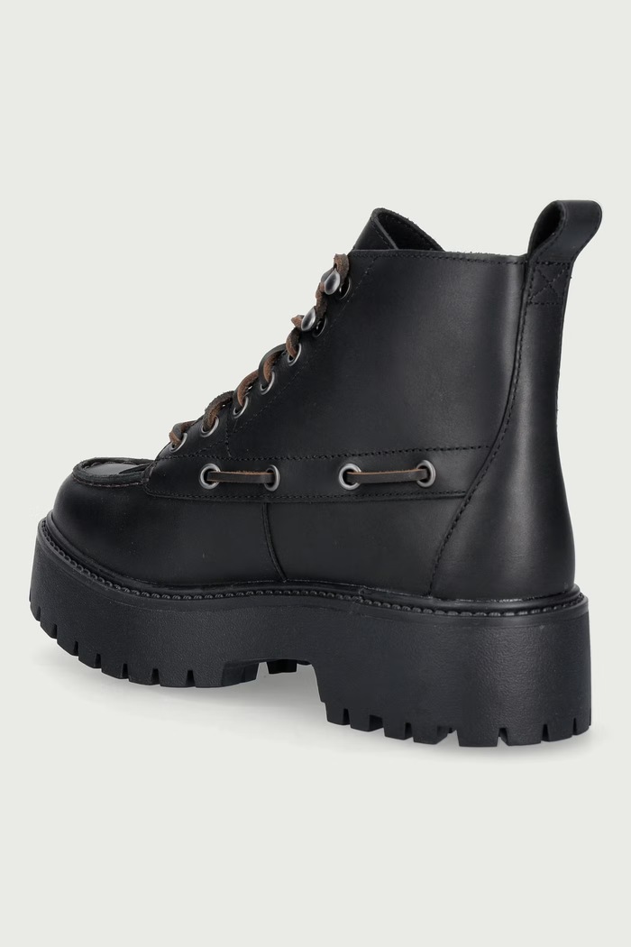 Obuwie Timberland Stone Street Mid Lace trapery na platformie damskie skórzane TB0A27YZW021 czarny