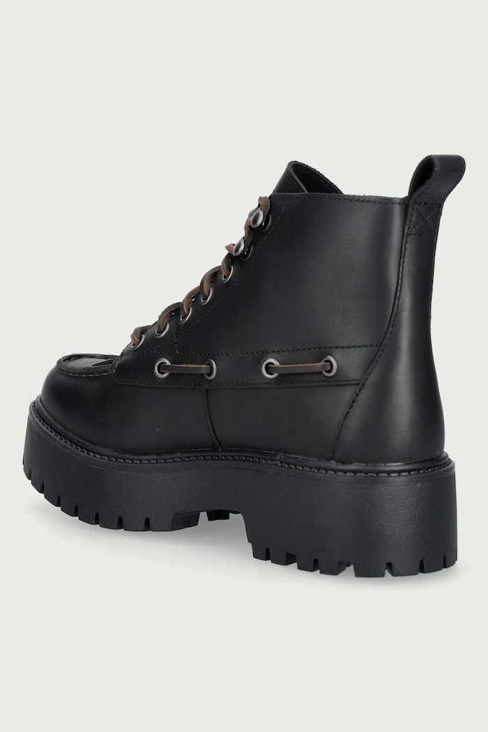 Obuwie Timberland Stone Street Mid Lace trapery na platformie damskie skórzane TB0A27YZW021 czarny