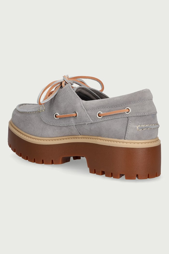 Παπούτσια Timberland Stone Street Boat μοκασίνια με πλατφόρμα Γυναικεία σουέτ TB0A2GVFEJR1 γκρί