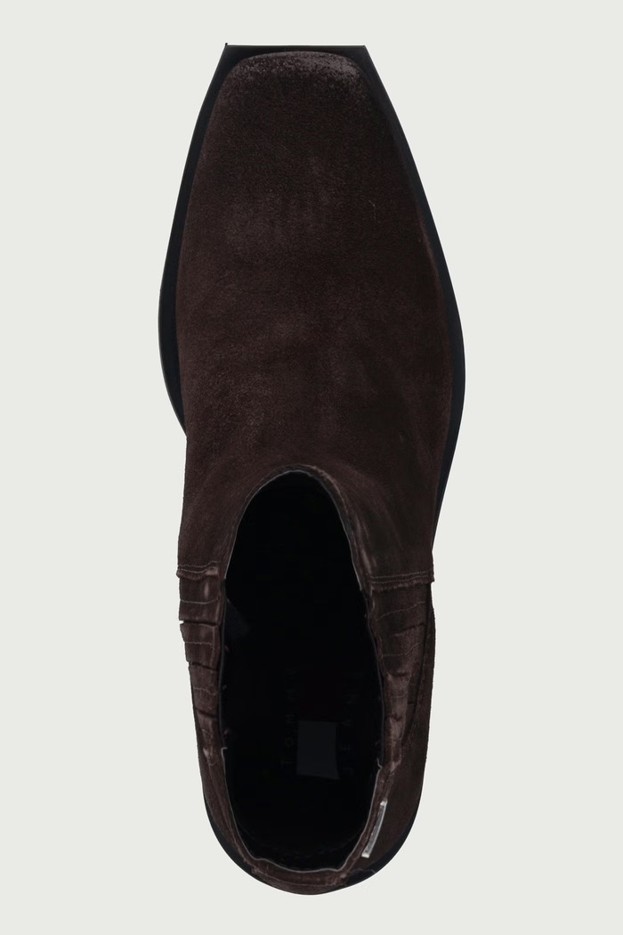 Sztyblety damskie zamszowe TJW SUEDE COWBOY BOOTS Tommy Jeans EN0EN03142 brązowy