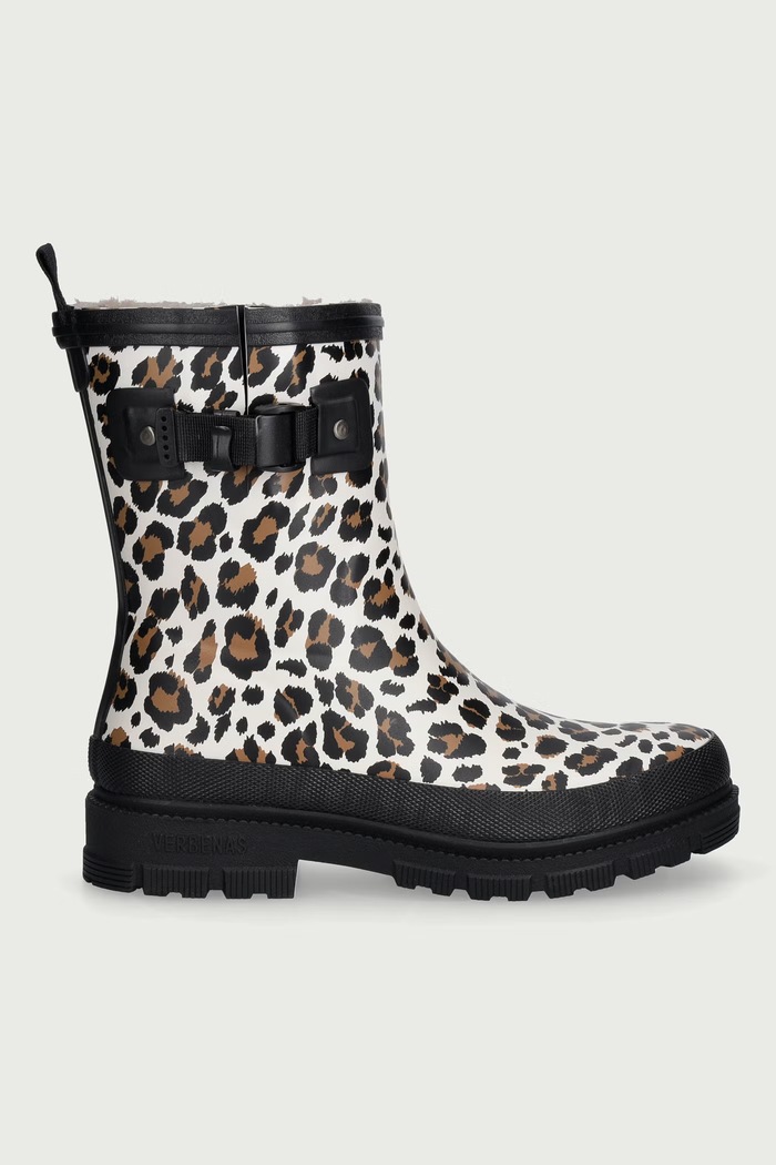 Verbenas Kalosze damskie LINA FUR SMOOTH LEO/BLACK 9302191203.LEOBLACK beżowy AW26