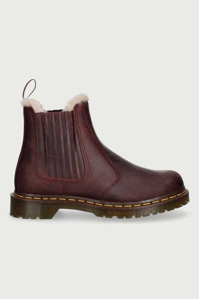 Dr. Martens 2976 Leonore II stivali Chelsea da donna in pelle DM41418600 granata AW26
