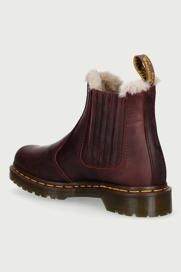 Scarpe Dr. Martens 2976 Leonore II stivali Chelsea da donna in pelle DM41418600 granata