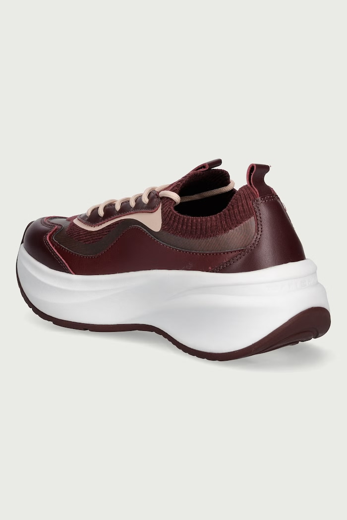 Obuwie Tommy Hilfiger TH WAVE RUNNER sneakersy damskie FW0FW09484 bordowy