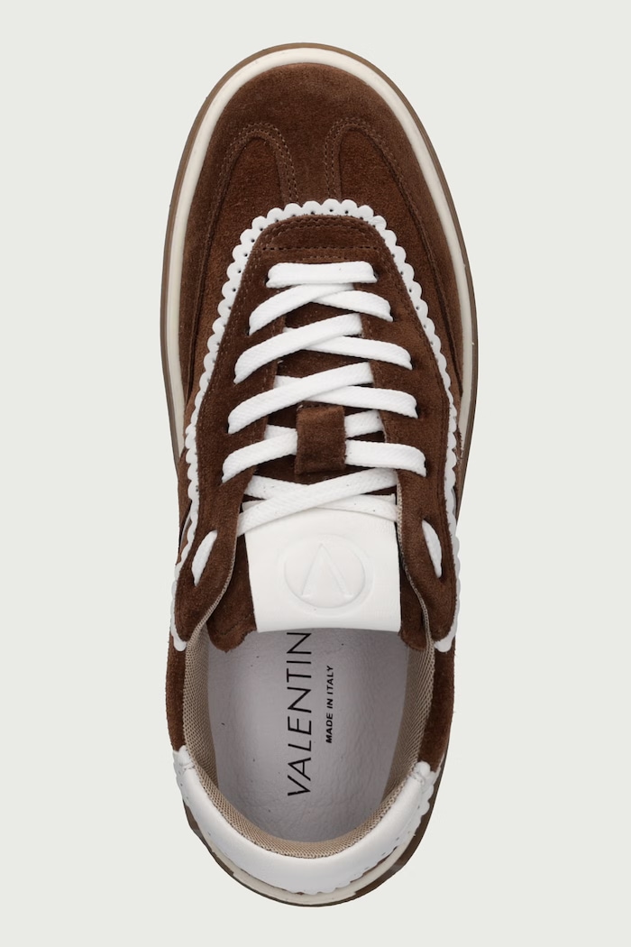GLOSSY MORO/OFF WHITE sneakersy damskie zamszowe Valentino 91G1901CAM.839 brązowy