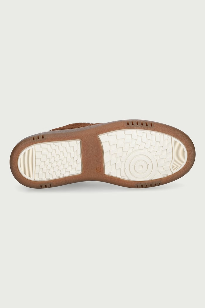 GLOSSY MORO/OFF WHITE sneakersy damskie zamszowe Valentino brązowy 91G1901CAM.839