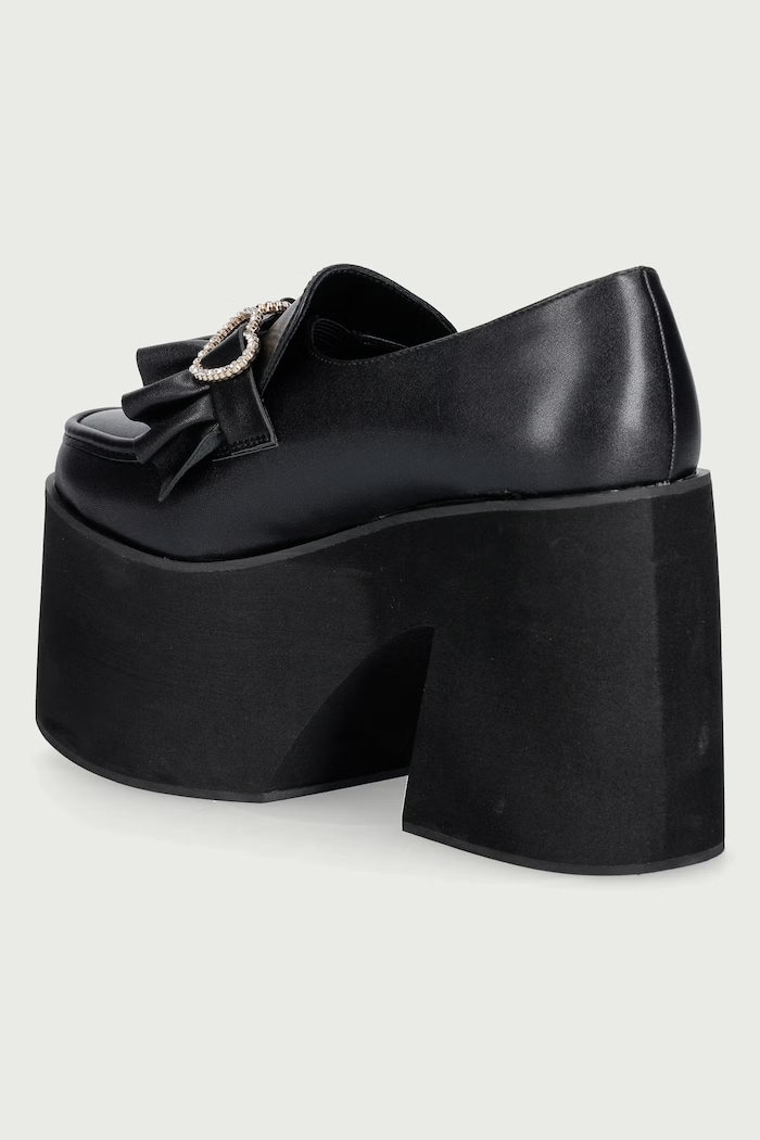 Obuwie Koi Footwear Mokasyny na słupku Dark Delights Chunky Heart Shoes GW02.Dark.Delights czarny