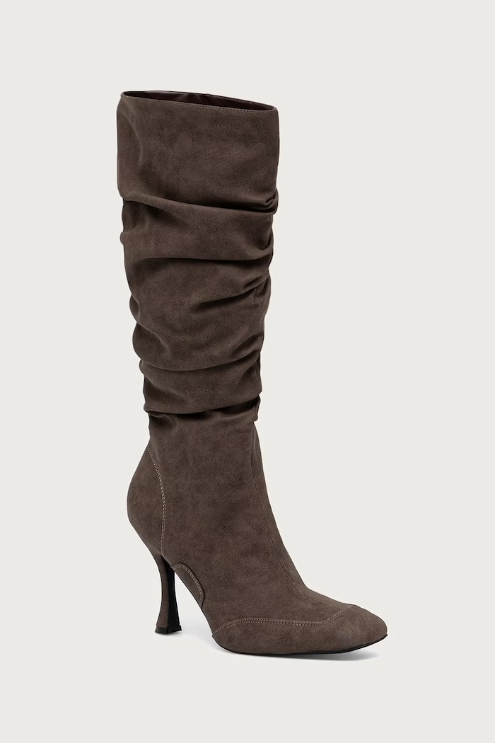 Koi Footwear Kozaki na wysokim obcasie damskie Odyssey Padded Curve Heel Boots brązowy Odyssey.Padded