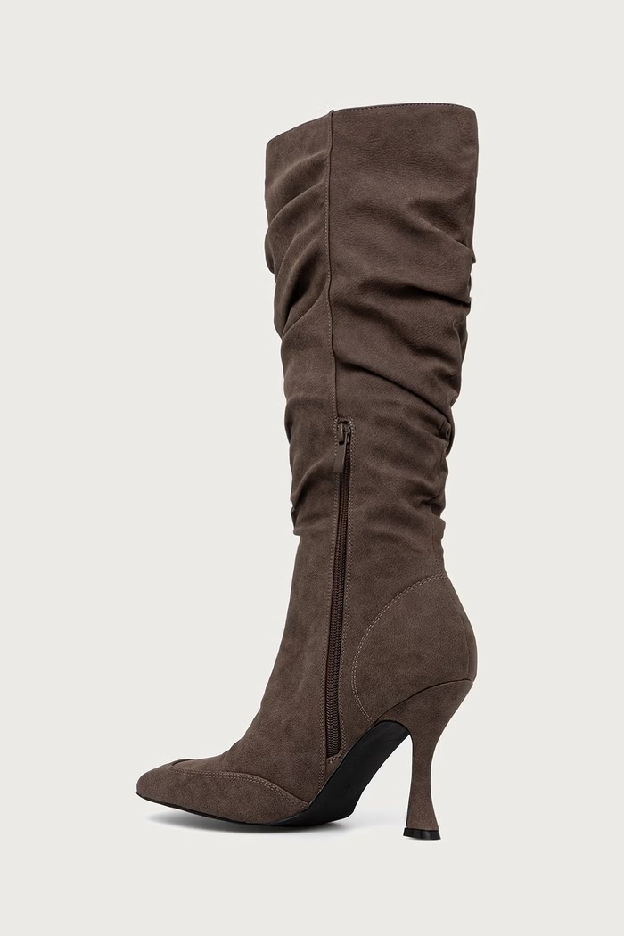 Obuwie Koi Footwear Kozaki na wysokim obcasie damskie Odyssey Padded Curve Heel Boots Odyssey.Padded brązowy