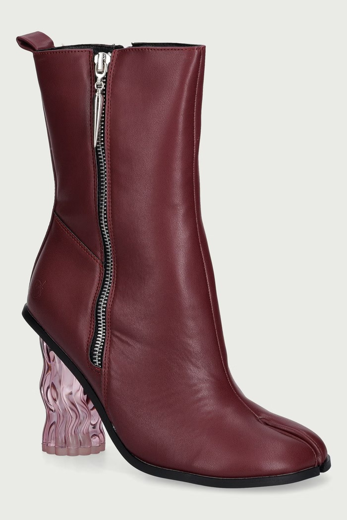 Koi Footwear Botki damskie Essence Heeled Tabi bordowy Essence.Heeled.Tabi