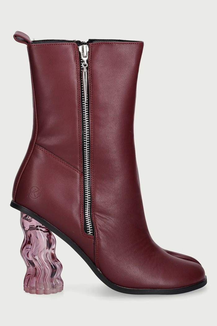 Koi Footwear Botki damskie Essence Heeled Tabi Essence.Heeled.Tabi bordowy AW26