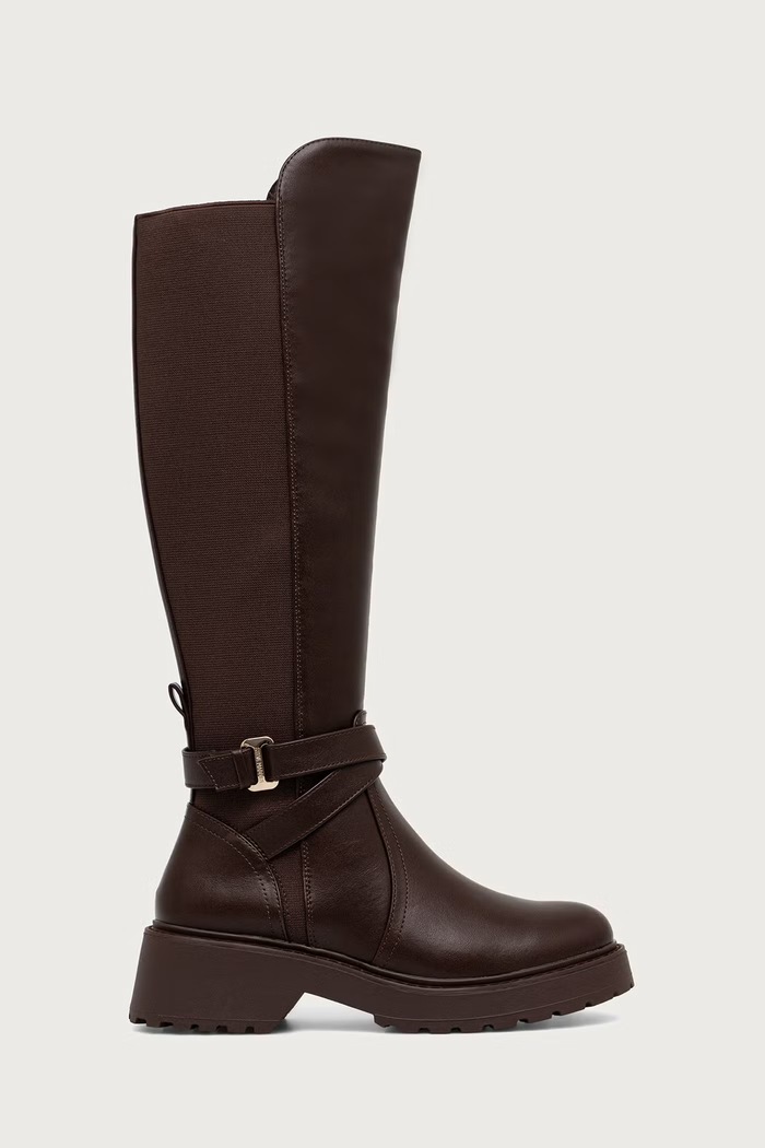 Steve Madden Kozaki na platformie damskie Caller 11004962.003 brązowy AW26