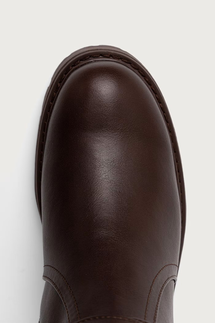 Kozaki na platformie damskie Caller Steve Madden 11004962.003 brązowy