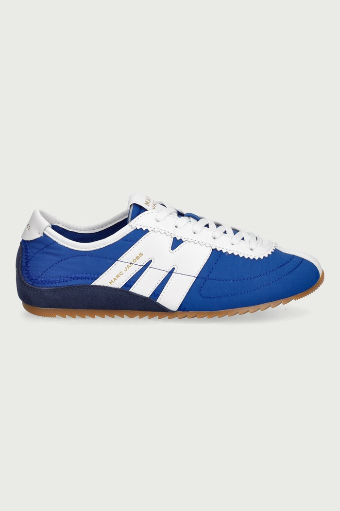 MARC JACOBS THE 400 BLEECKER RUNNER sneakersy damskie skórzane 2S6FSN001F29.411 niebieski AW26