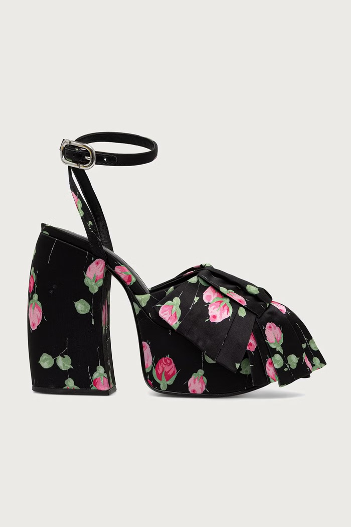 MARC JACOBS Sandały na słupku THE BOW PLATFORM HEEL 2F6FPM001F17.002 czarny AW26