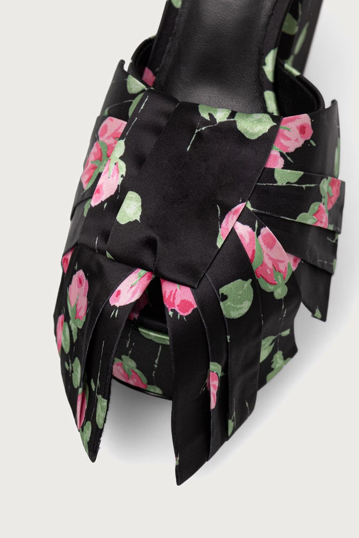 Sandały na słupku THE BOW PLATFORM HEEL MARC JACOBS 2F6FPM001F17.002 czarny