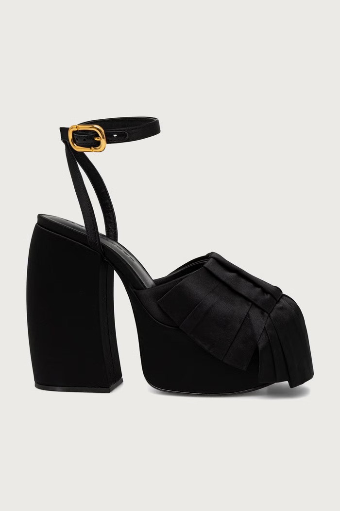 MARC JACOBS Sandały na słupku THE BOW PLATFORM HEEL 2F6FPM001F17.001 czarny AW26