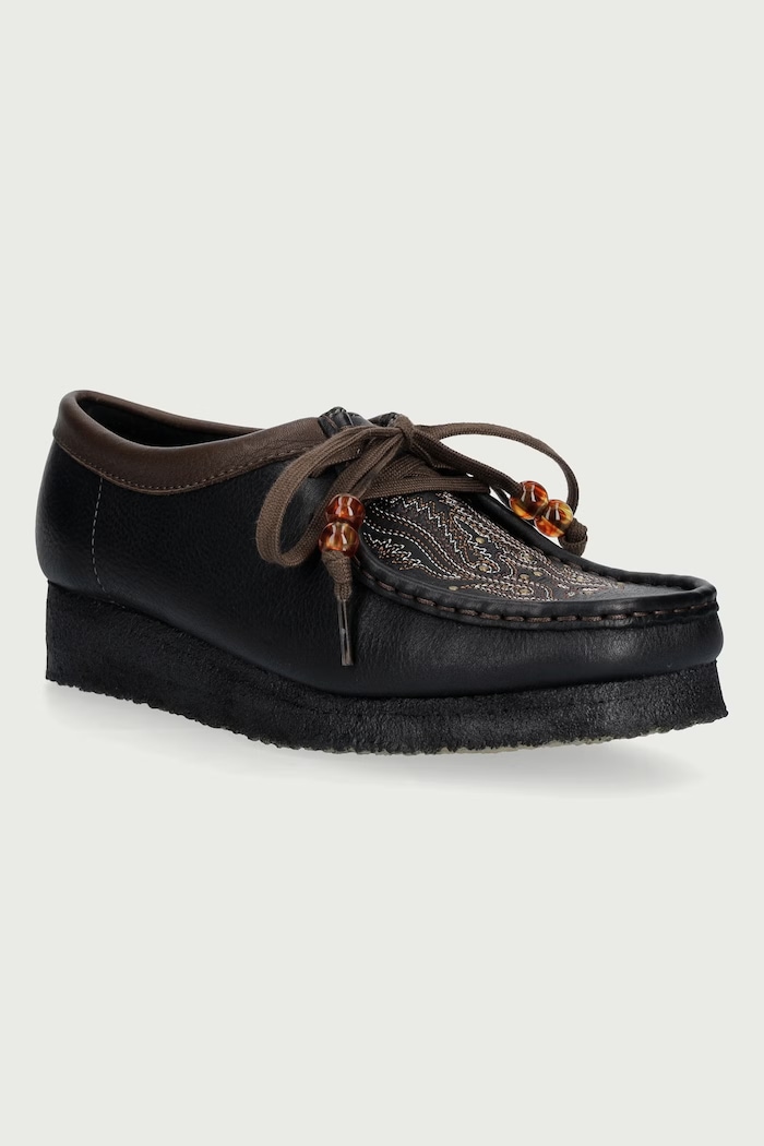 Clarks Originals Mokasyny damskie skórzane czarny 26328520