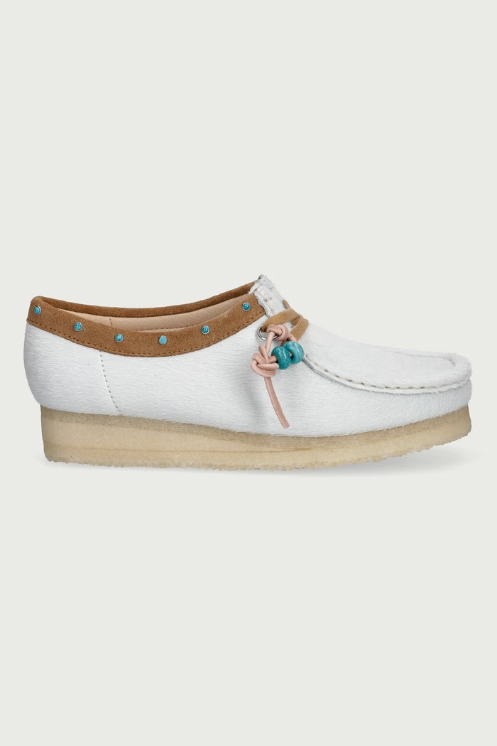 Clarks Originals Mokasyny damskie skórzane 26328055 turkusowy AW26