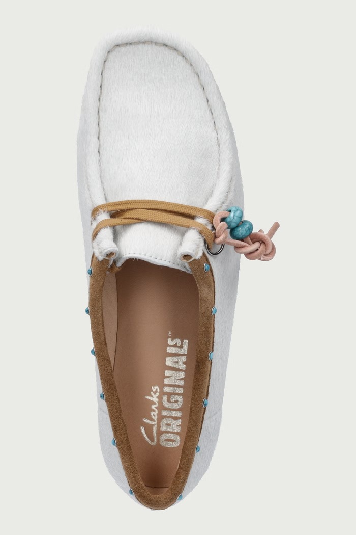 Mokasyny damskie skórzane Clarks Originals 26328055 turkusowy