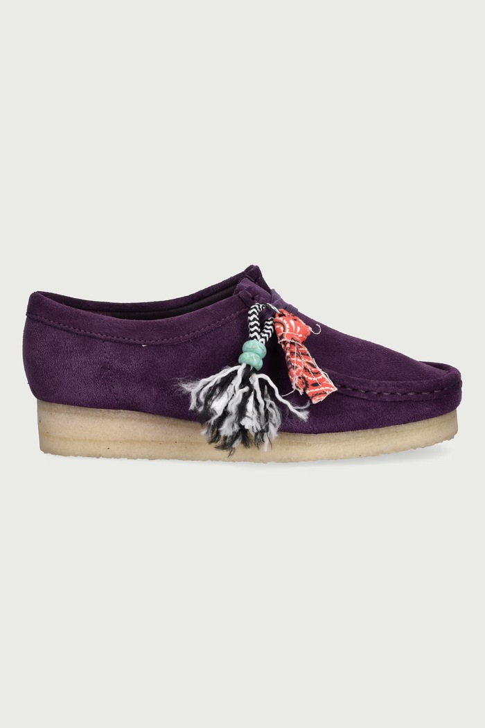 Clarks Originals Mokasyny damskie zamszowe 26328076 fioletowy AW26