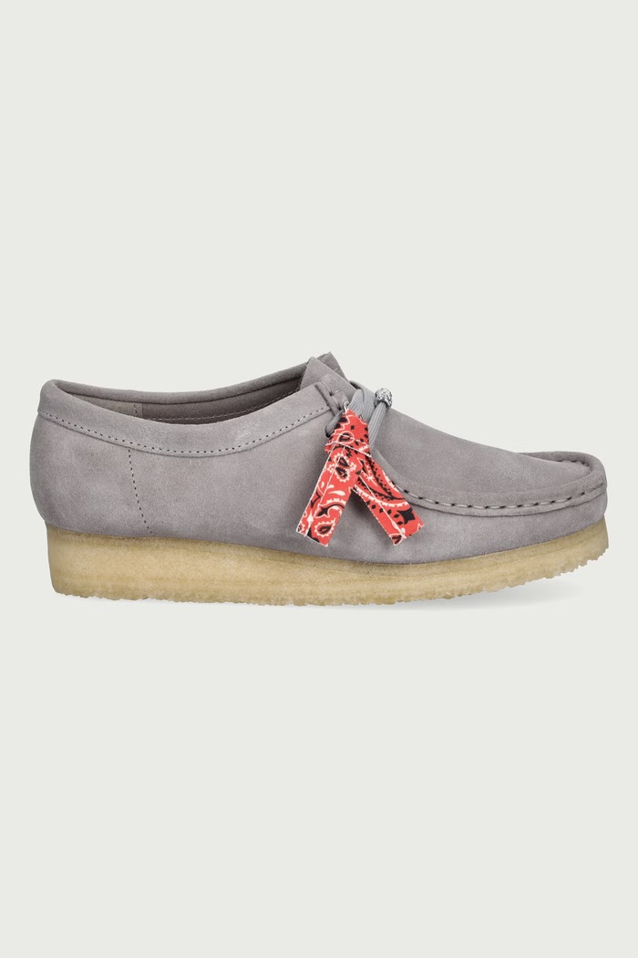 Clarks Originals Mokasyny damskie zamszowe 26329404 szary AW26