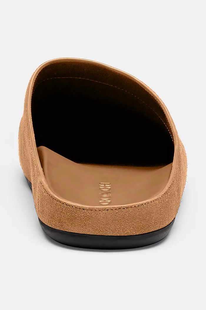 Obuwie Coach Klapki mules damskie zamszowe Sculpted C Soft Mule CFU68.CG0 beżowy