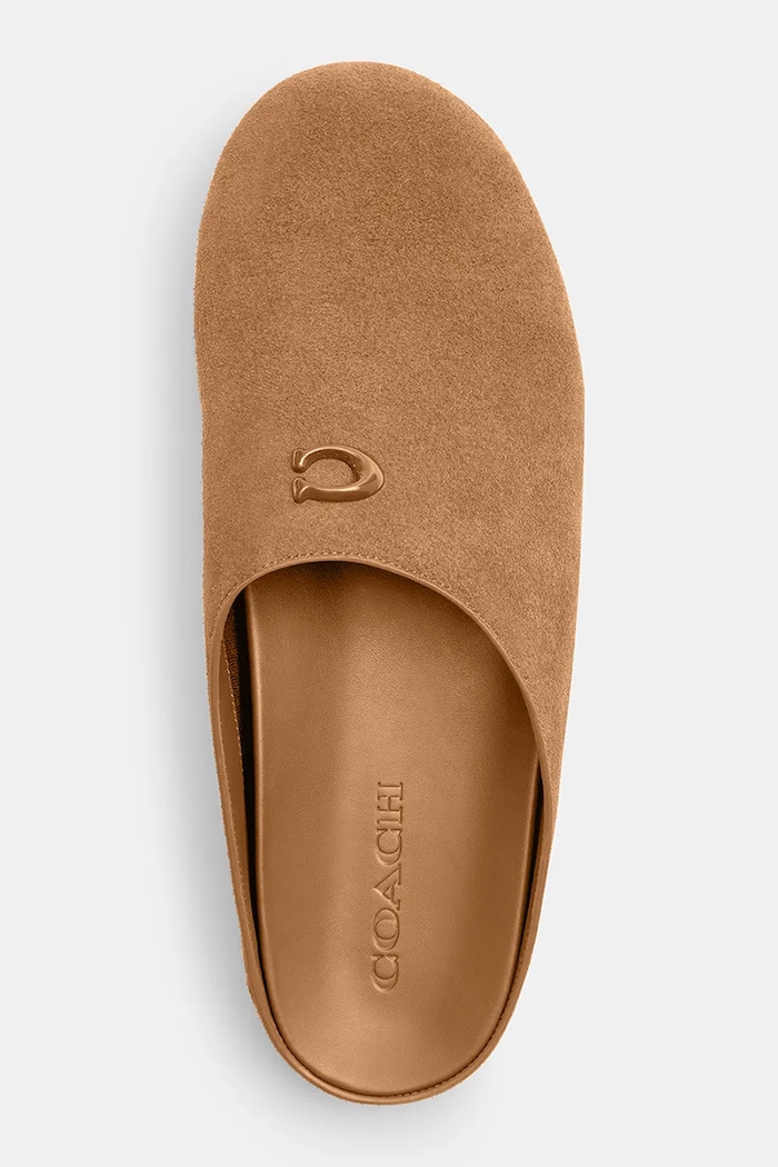 Klapki mules damskie zamszowe Sculpted C Soft Mule Coach CFU68.CG0 beżowy