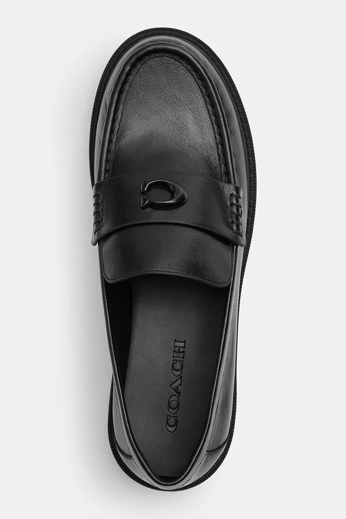 Loafersy damskie skórzane Astor Loafer Coach CFN63.BLK czarny