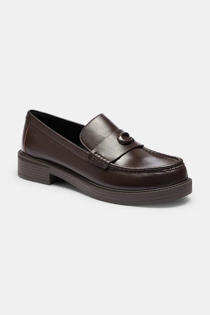 Coach Loafersy damskie skórzane Astor Loafer CFN63.CHO brązowy AW26