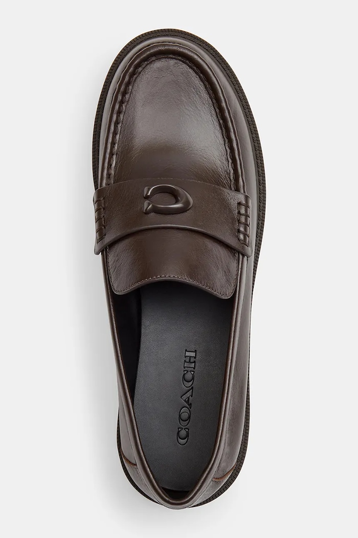 Loafersy damskie skórzane Astor Loafer Coach CFN63.CHO brązowy