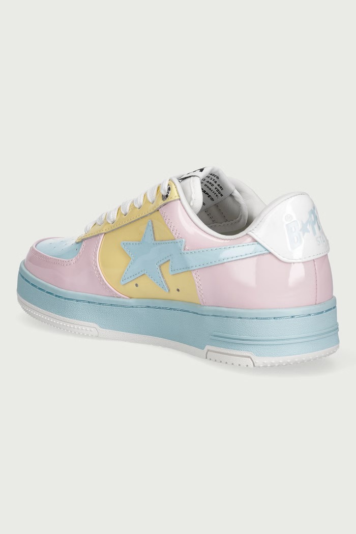 Obuwie A Bathing Ape BAPE STA #6-3 sneakersy damskie skórzane 0ZXSHW331912Q różowy