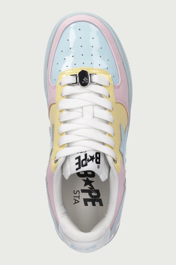 BAPE STA #6-3 sneakersy damskie skórzane A Bathing Ape 0ZXSHW331912Q różowy