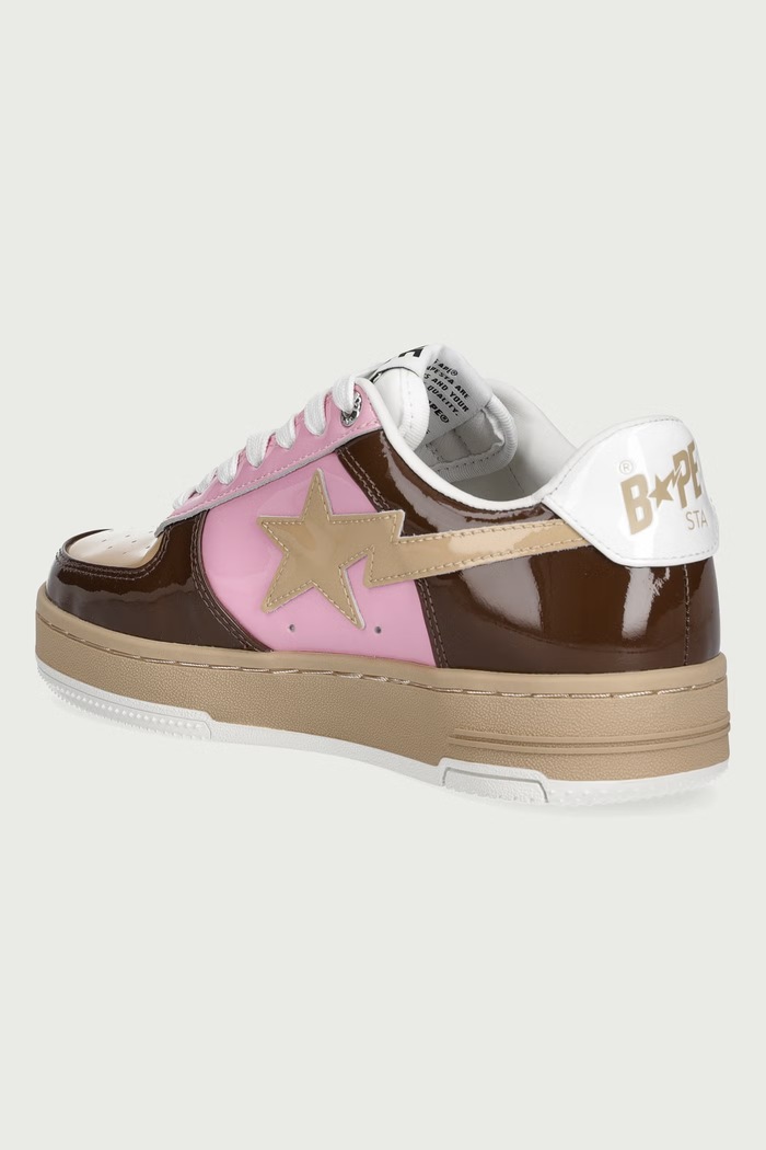 Obuwie A Bathing Ape BAPE STA #6 sneakersy damskie skórzane 0ZXSHW306912Q brązowy