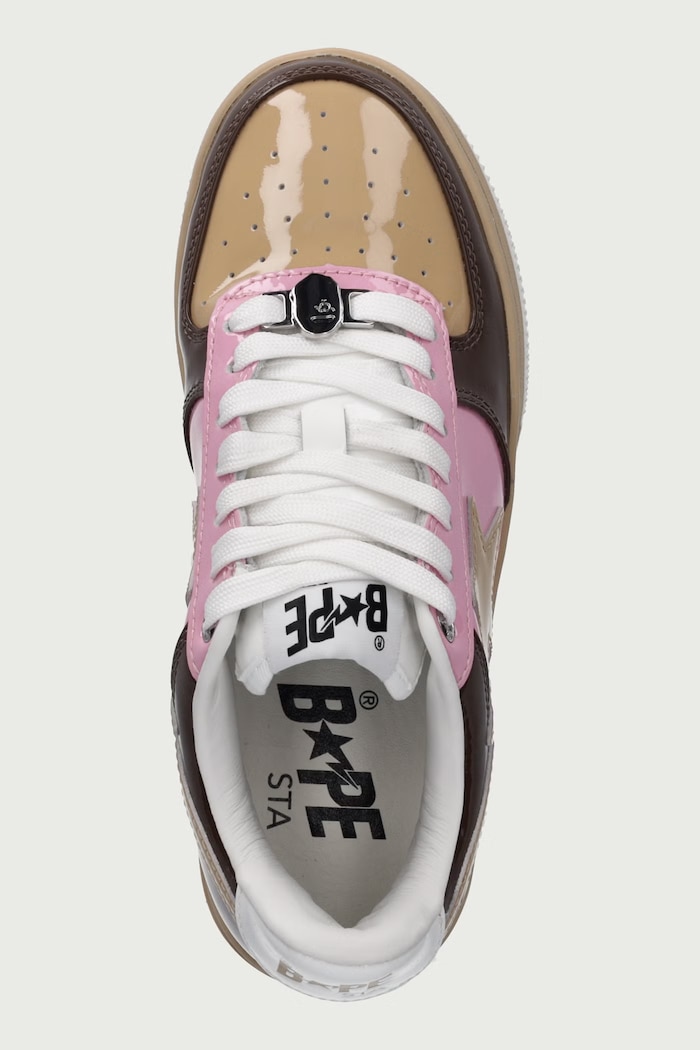 BAPE STA #6 sneakersy damskie skórzane A Bathing Ape 0ZXSHW306912Q brązowy