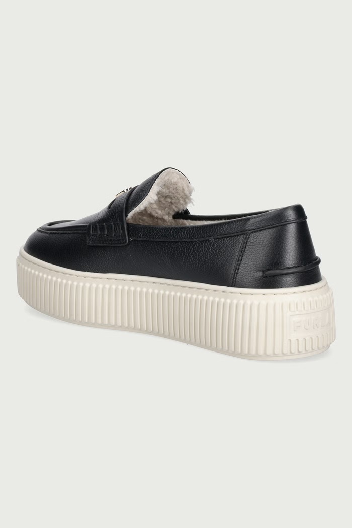 Obuwie Furla Mokasyny damskie skórzane Sky YN09FKY.BX4832.5442S czarny