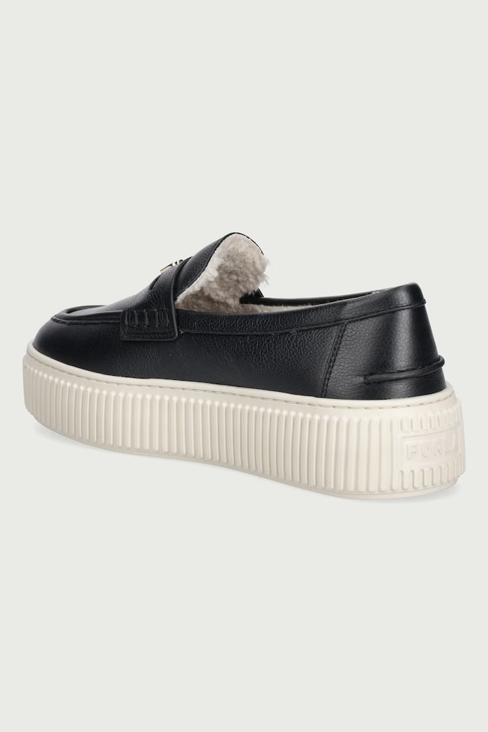 Obuwie Furla Mokasyny damskie skórzane Sky YN09FKY.BX4832.5442S czarny