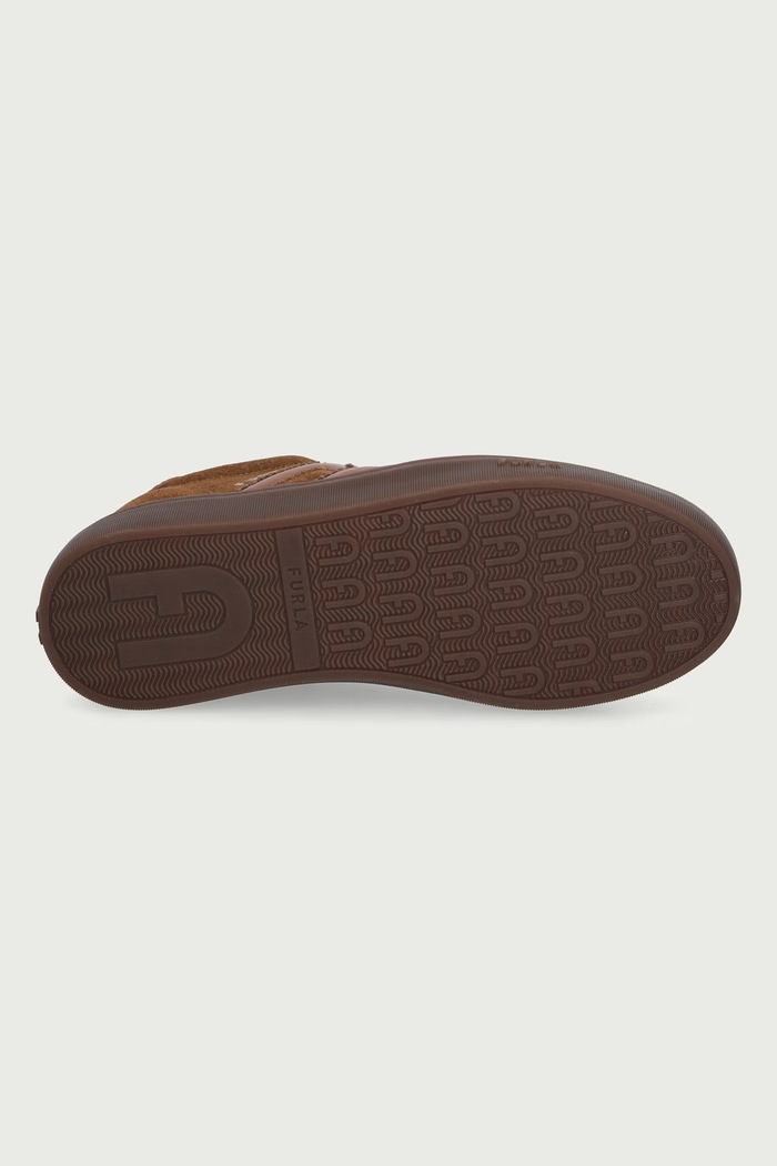 Allegra sneakersy damskie skórzane Furla brązowy YM52ALG.BX4834.03B00