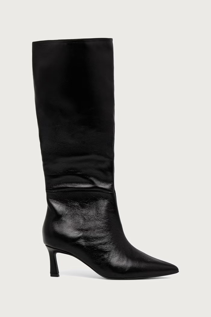 Steve Madden Kozaki damskie skórzane Lavan 11003290.BK1 czarny AW26