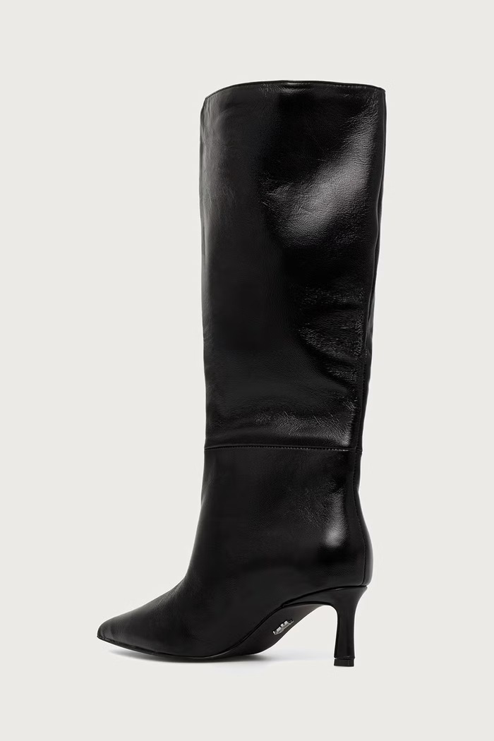 Obuwie Steve Madden Kozaki damskie skórzane Lavan 11003290.BK1 czarny